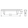 Меблевий ручки DR 10А /256 G6 RE 1008/256 матовий хром